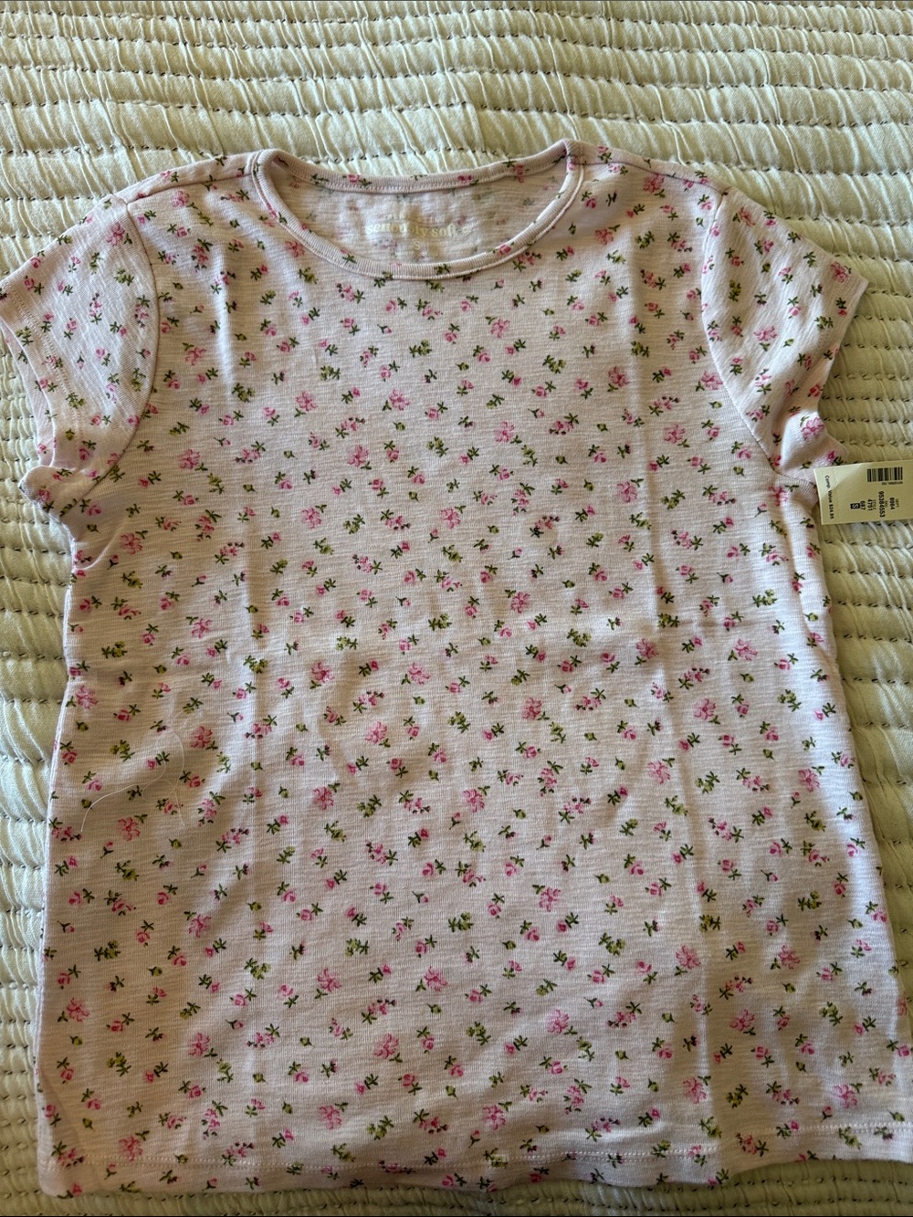 Aeropostale Pink Floral Short Sleeve Tee